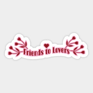 bookish pink | bookish aesthetic | friends to lovers Sticker